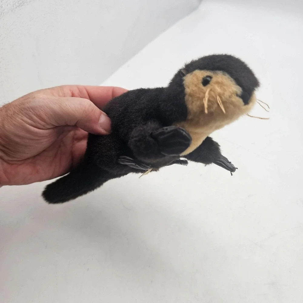 Folkmanis Sea Otter Hand Puppet Plush Stuffed Animal Toy Small Brown Washable